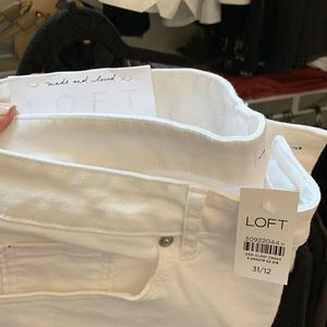 White Loft jeans Curvy High Waist Skinny Ankle 31